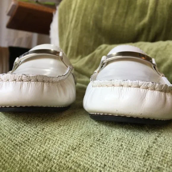 Ralph Lauren White Leather Mindy Mule/Slide - Picture 14 of 16